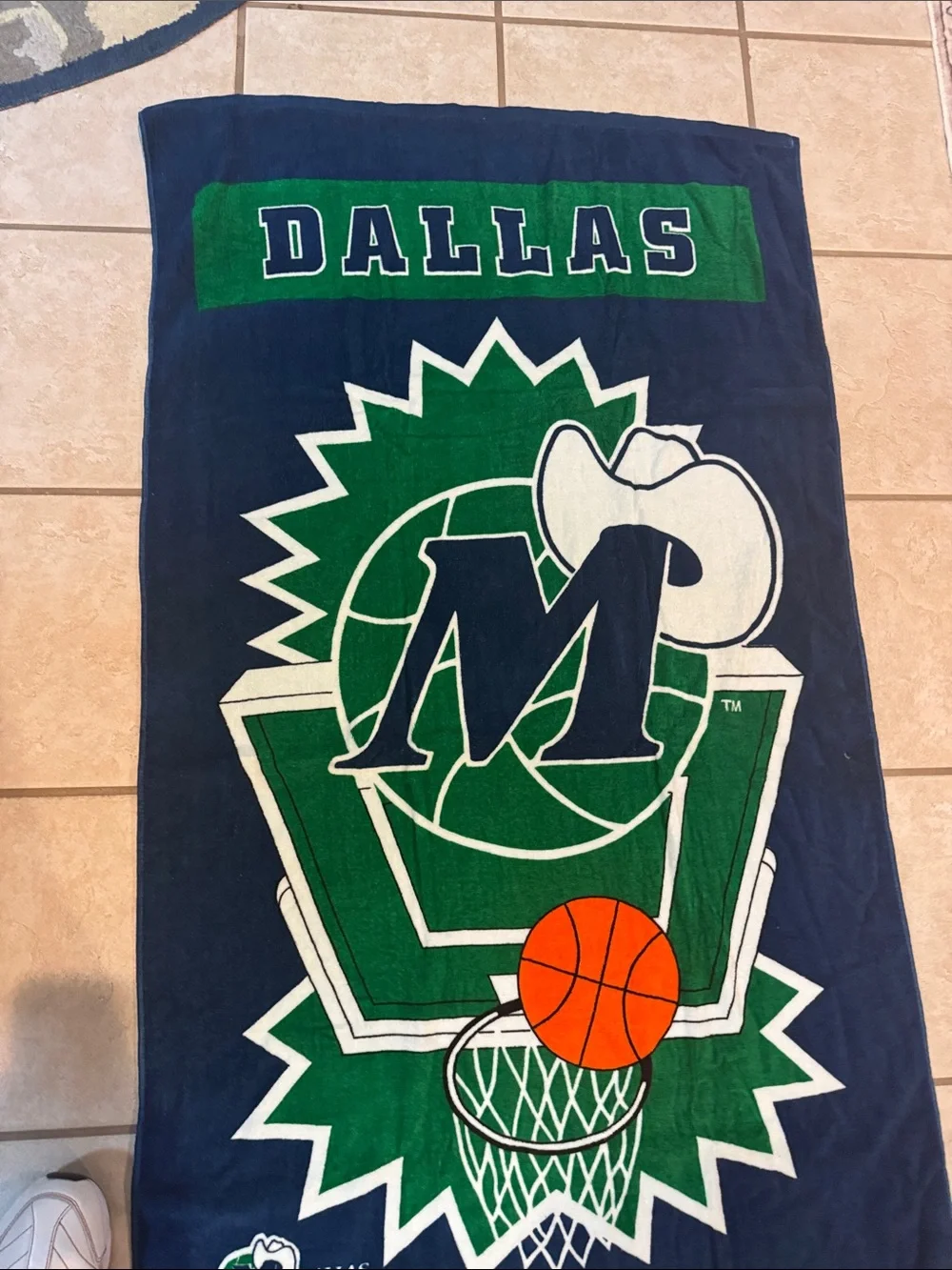 NBA Dallas Mavericks Navy, Green and Orange Team Beach Towel